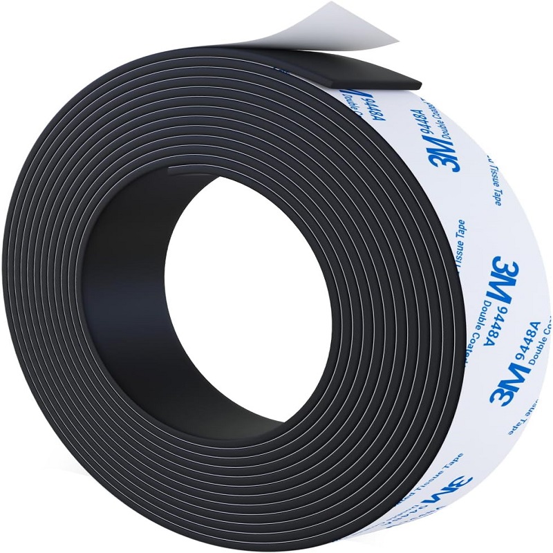 Customized 2Inch Width 50M Length Anisotropic Ferrite Rubber Magnet with Adhesive Tape