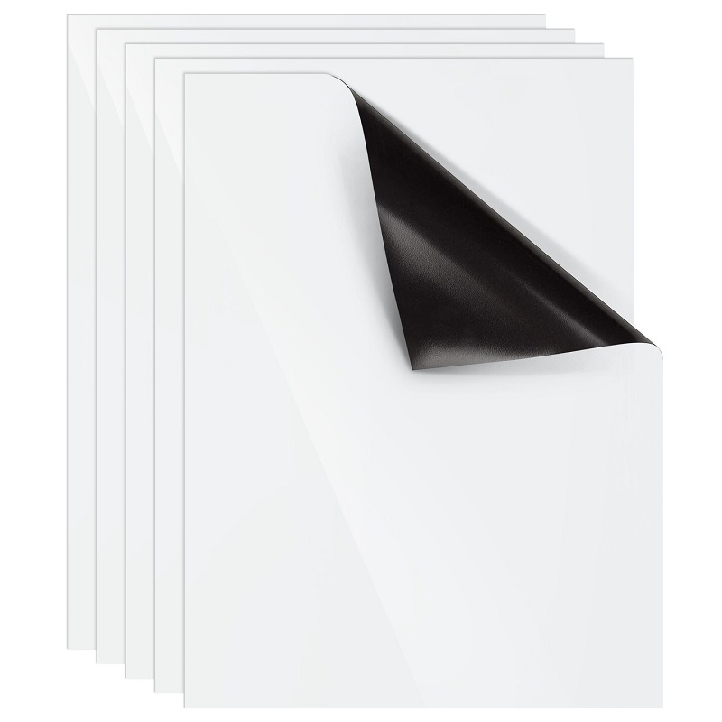 Anisotropic Waterproof Blank Writable Flexible Rubber Magnet Whiteboard Magnetic Sheets With White PVC Coating