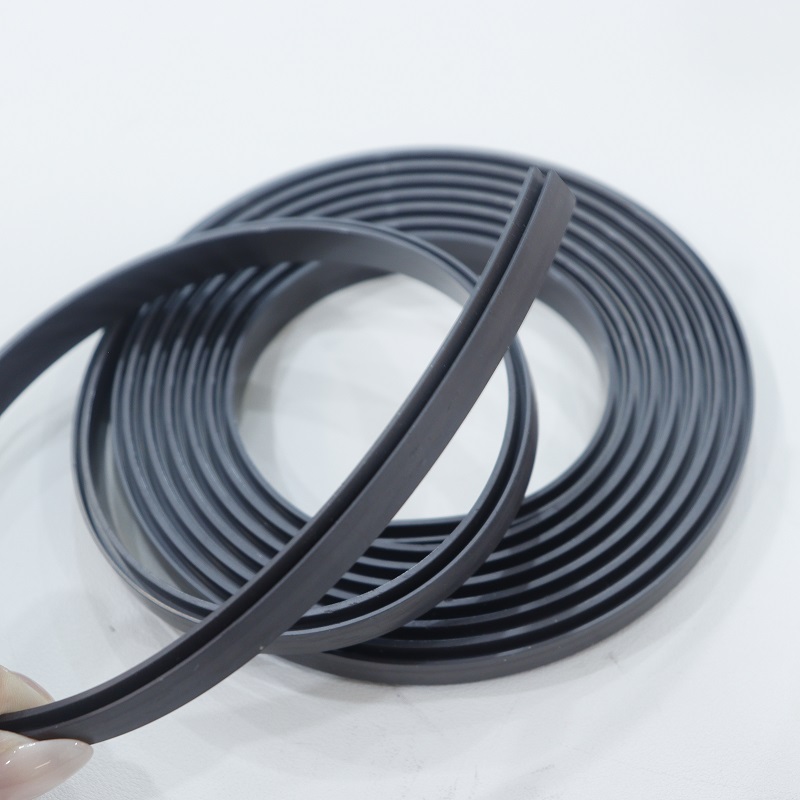 Extruded H-shaped flexible rubber tape