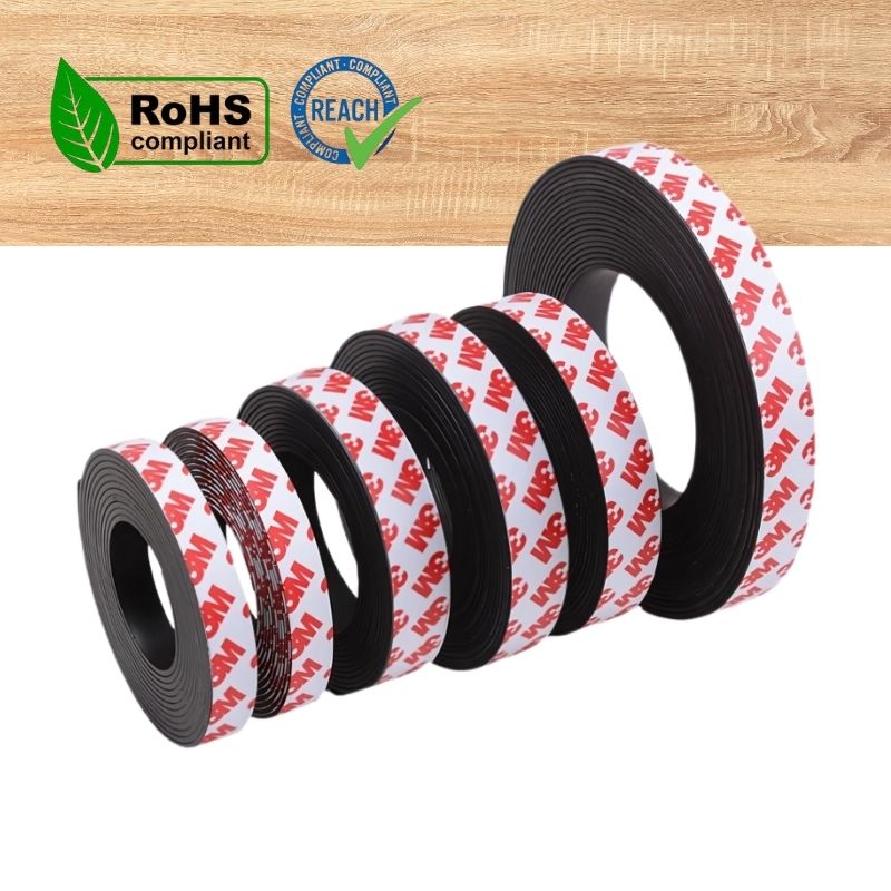 flexible rubber magnet strip with adhesive
