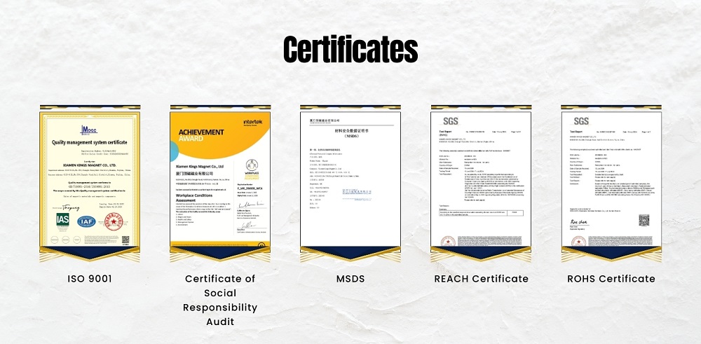 Rubber Magnets ISO EN71 Certificate