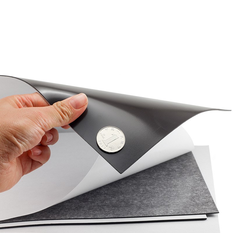 Customized A4-sized Isotropic Flexible  Magnetic Rubber Sheet with 3M Adhesive Tape for Magnetic Car Decals