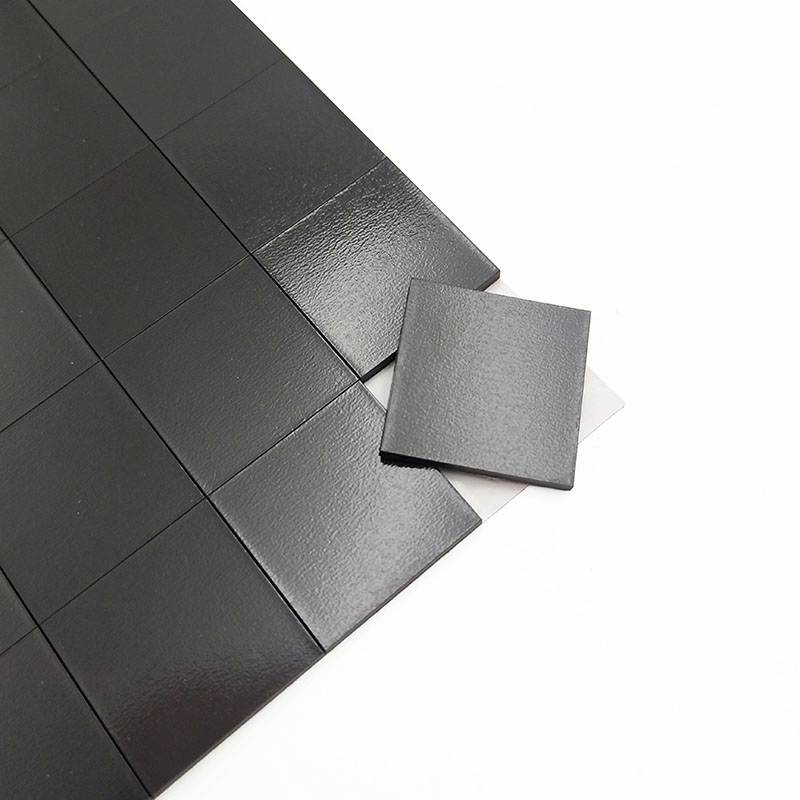 20x20x2mm Flexible Pre-cut Rubber Magnet Squares Magnetic Sheet Flexible Rubber Magnet with Self Adhesive