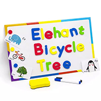 Rubber magnetic letter stickers