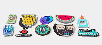 Flexible rubber magnetic refrigerator sticker