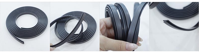 Extruded flexible rubber tape for industrial