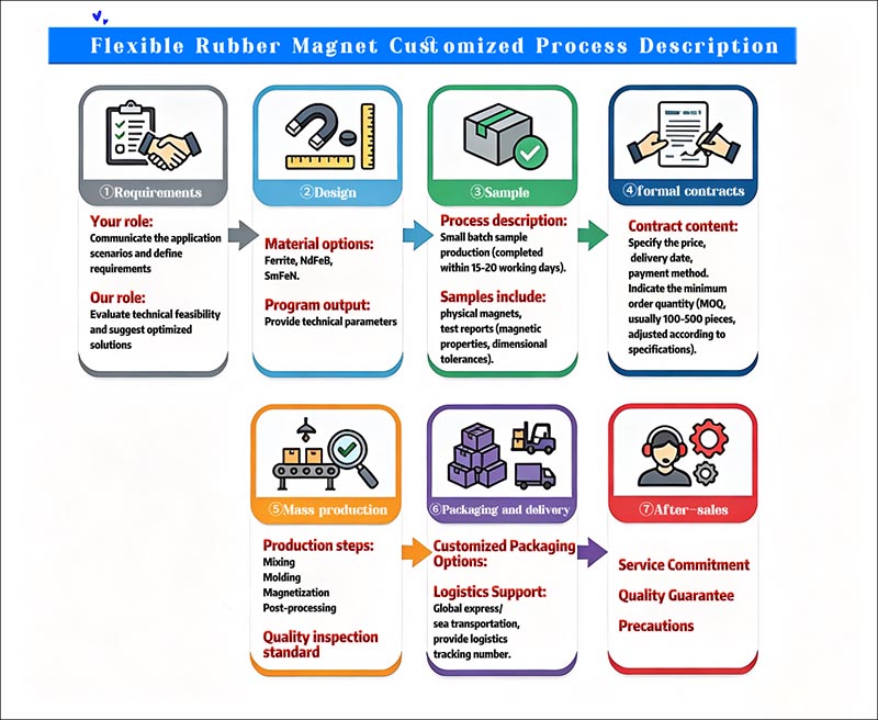 Flexible Rubber Magnet Customized Process